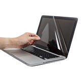 NovStrap Apple Macbook Pro 14 inç M3 A2992 A2918 ile Uyumlu Parlak Kılıf + Şeffaf Klavye Kılıfı+Film