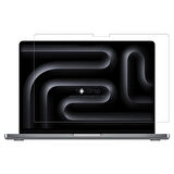 NovStrap Apple Macbook Pro 16 inç M3 A2991 ile Uyumlu Parlak Kılıf + Şeffaf Klavye Kılıfı + Film