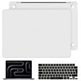 NovStrap Apple Macbook Pro 16 inç M3 A2991 ile Uyumlu Mat Buzlu Kılıf + Siyah Klavye Kılıfı + Film