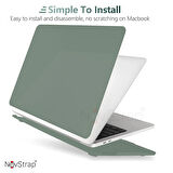 NovStrap Apple Macbook Pro 16 inç M3 A2991 ile Uyumlu Mat Buzlu Kılıf + Siyah Klavye Kılıfı + Film
