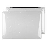 NovStrap Apple Macbook Pro 14 inç M3 A2992 A2918 ile Uyumlu Kristal Parlak Simli Kılıf Sert Glitter