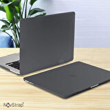 NovStrap Apple Macbook Air 15 inç A2941 ile Uyumlu Kılıf New Matte Sert Buzlu Mat Kapak