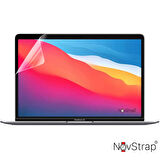 NovStrap Apple MacBook Pro M1 M2 13 inç A2338 ile Uyumlu Simli Kılıf + Siyah Klavye Kılıfı + Film