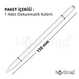 NovStrap Honor Pad 9/8/X8/X9/X8 Lite ile Uyumlu 3in1 Stylus Yazı Çizi Dokunmatik Tablet Kalemi