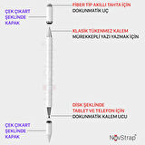 NovStrap Apple iPad 7 8 9 Nesil 10.2 İnç ile Uyumlu 3in1 Stylus Dokunmatik Tablet Kalemi Pencil