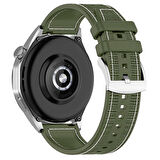 NovStrap Huawei Watch Gt2/Gt2 Pro 46mm/Gt Runner ile Uyumlu Kordon 22mm Lansman Silikon Kumaş Kayış