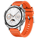 NovStrap Huawei Watch Gt2/Gt2 Pro 46mm/Gt Runner ile Uyumlu Kordon 22mm Lansman Silikon Kumaş Kayış