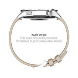 NovStrap Huawei Watch Gt2/Gt2 Pro 46mm/Gt Runner ile Uyumlu Kordon 22mm Lansman Silikon Kumaş Kayış