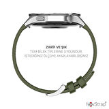 NovStrap Huawei Watch Gt2-Gt3 Elegant 42mm/Gt3 Pro 43mm Seramik ile Uyumlu Kordon 20mm Lansman Kumaş