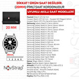 NovStrap Haylou Rs4 Plus-Rs4-Ls02 ile Uyumlu Kordon (20mm) Lansman Kumaş Silikon Çift Katman Kayış