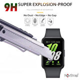NovStrap Samsung Galaxy Fit3 ile Uyumlu Ekran Koruyucu Nano Esnek Cam Tam Kaplayan PPM