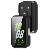 NovStrap Samsung Galaxy Fit3 ile Uyumlu Ekran Koruyucu Temperli Cam ve Kasa Koruyucu Kılıf Sert Pc