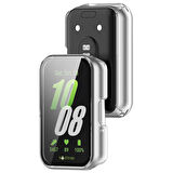 NovStrap Samsung Galaxy Fit3 ile Uyumlu Ekran Koruyucu Temperli Cam ve Kasa Koruyucu Kılıf Sert Pc