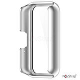 NovStrap Samsung Galaxy Fit3 ile Uyumlu Ekran Koruyucu Temperli Cam ve Kasa Koruyucu Kılıf Sert Pc