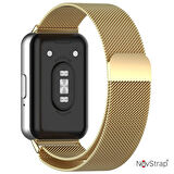 NovStrap Samsung Galaxy Fit 3 ile Uyumlu Kordon Mıknatıslı Metal Hasır Kordon Kayış