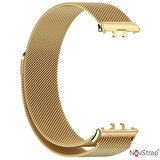 NovStrap Samsung Galaxy Fit 3 ile Uyumlu Kordon Mıknatıslı Metal Hasır Kordon Kayış
