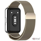 NovStrap Samsung Galaxy Fit 3 ile Uyumlu Kordon Mıknatıslı Metal Hasır Kordon Kayış