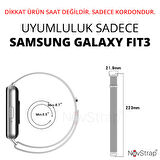 NovStrap Samsung Galaxy Fit 3 ile Uyumlu Kordon Mıknatıslı Metal Hasır Kordon Kayış