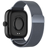 NovStrap Xiaomi Redmi Watch 4 ile Uyumlu Kordon Mıknatıslı Metal Hasır Kordon Kayış