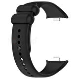 NovStrap Xiaomi Redmi Watch 4 ile Uyumlu Kordon Kayış Yumuşak Silikon Klasik Kordon