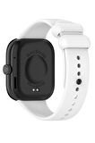 NovStrap Xiaomi Redmi Watch 4 ile Uyumlu Kordon Kayış Yumuşak Silikon Klasik Kordon