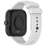 NovStrap Xiaomi Redmi Watch 4 ile Uyumlu Kordon Kayış Yumuşak Silikon Klasik Kordon