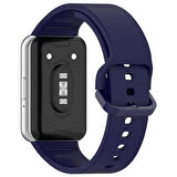 NovStrap Samsung Galaxy Fit 3 ile Uyumlu Kordon Kayış Yumuşak Silikon Klasik Kordon