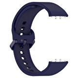 NovStrap Samsung Galaxy Fit 3 ile Uyumlu Kordon Kayış Yumuşak Silikon Klasik Kordon