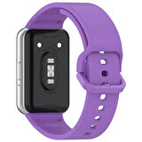 NovStrap Samsung Galaxy Fit 3 ile Uyumlu Kordon Kayış Yumuşak Silikon Klasik Kordon