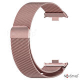 NovStrap Xiaomi Mi Band 8 Pro ile Uyumlu Kordon Mıknatıslı Metal Hasır Kordon Kayış