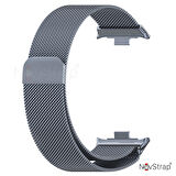 NovStrap Xiaomi Mi Band 8 Pro ile Uyumlu Kordon Mıknatıslı Metal Hasır Kordon Kayış