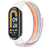 NovStrap Xiaomi Mi Band 8 ile Uyumlu Kordon Hasır Spor Dokuma Kumaş Kordon Kayış