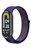 NovStrap Xiaomi Mi Band 8 ile Uyumlu Kordon Hasır Spor Dokuma Kumaş Kordon Kayış