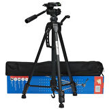 NovStrap 3730 Tripod 153 cm Profesyonel Alüminyum Kamera Fotoğraf Makinesi Telefon Tutucu Tripod