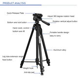NovStrap 3730 Tripod 153 cm Profesyonel Alüminyum Kamera Fotoğraf Makinesi Telefon Tutucu Tripod