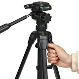 NovStrap 3730 Tripod 153 cm Profesyonel Alüminyum Kamera Fotoğraf Makinesi Telefon Tutucu Tripod