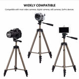 NovStrap 3130 Tripod 124 cm Profesyonel Alüminyum Kamera Fotoğraf Makinesi Cep Telefon Tutucu Tripod