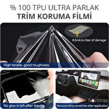 NovStrap Audi A3 2022 2023 2024 İle Uyumlu Trim ve Ekran Koruyucu Film 18 Parça Şeffaf Ppf Kaplama