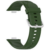 NovStrap Huawei Watch Fit 3 ile Uyumlu Kordon Tam Uyumlu Pimli Liquid Yumuşak Silikon Kordon Kayış