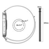 NovStrap Huawei Watch Fit 3 ile Uyumlu Kordon Kayış Metal Hasır Örgü Çelik Kordon