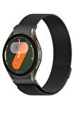 NovStrap Samsung Galaxy Watch 7 Fe 6 5 4 40-42-43-44-45-46-47 Mm ile Uyumlu Kordon Tam Uyumlu Pimli Metal Hasır Çelik Kayış