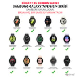 NovStrap Samsung Galaxy Watch 7 Fe 6 5 4 40-42-43-44-45-46-47 Mm ile Uyumlu Kordon Tam Uyumlu Pimli Metal Hasır Çelik Kayış