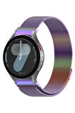 NovStrap Samsung Galaxy Watch 7 Fe 6 5 4 40-42-43-44-45-46-47 Mm ile Uyumlu Kordon Tam Uyumlu Pimli Metal Hasır Çelik Kayış