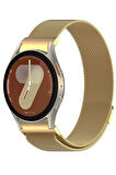 NovStrap Samsung Galaxy Watch 7 Fe 6 5 4 40-42-43-44-45-46-47 Mm ile Uyumlu Kordon Tam Uyumlu Pimli Metal Hasır Çelik Kayış
