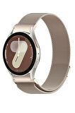 NovStrap Samsung Galaxy Watch 7 Fe 6 5 4 40-42-43-44-45-46-47 Mm ile Uyumlu Kordon Tam Uyumlu Pimli Metal Hasır Çelik Kayış
