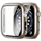 NovStrap Apple Watch Seri 7 8 9 41mm ile Uyumlu Ekran Kasa Koruyucu Kapak Kılıf 360 Tam Koruma