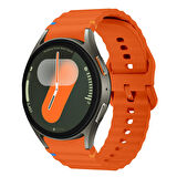 NovStrap Samsung Galaxy Watch 7 Fe 6 5 4 40 44 Classic 42 43 45 46 mm ile Uyumlu Kordon Wavy Silikon