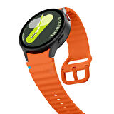 NovStrap Samsung Galaxy Watch 7 Fe 6 5 4 40 44 Classic 42 43 45 46 mm ile Uyumlu Kordon Wavy Silikon