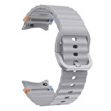NovStrap Samsung Galaxy Watch 7 Fe 6 5 4 40 44 Classic 42 43 45 46 mm ile Uyumlu Kordon Wavy Silikon