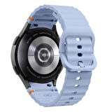 NovStrap Samsung Galaxy Watch 7 Fe 6 5 4 40 44 Classic 42 43 45 46 mm ile Uyumlu Kordon Wavy Silikon